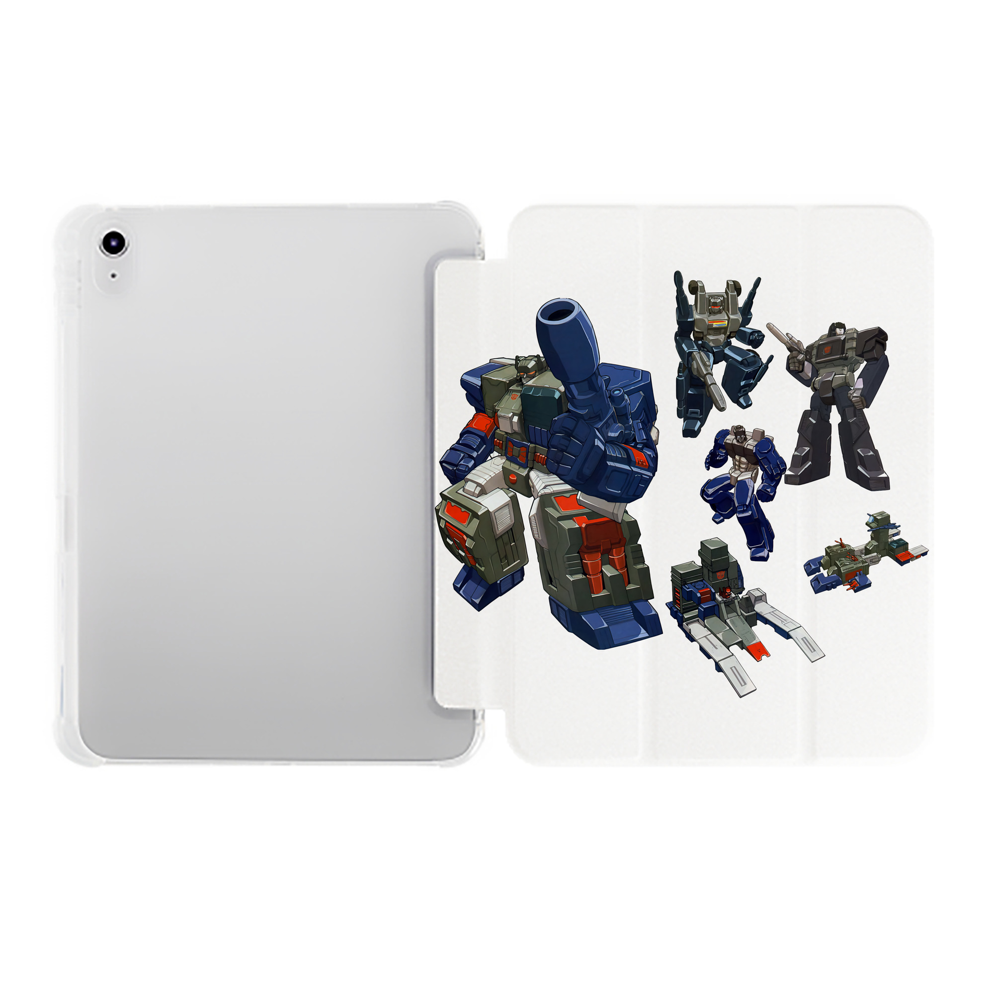 （画像用） Transformers トランスフォーマー IPad ケース ペン収納付き 三つ折りスタンド PUレザー×シリコン 対応機種9.5/10.5/10.9インチ